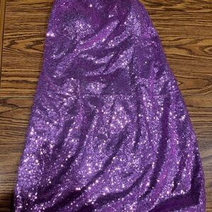 Bling bling Glamorous Sequin One Shoulder Dress in Purple magenta